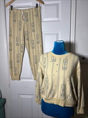 ATF All Things Fabulous Showgirl Crew Jogger Set Women’s Small